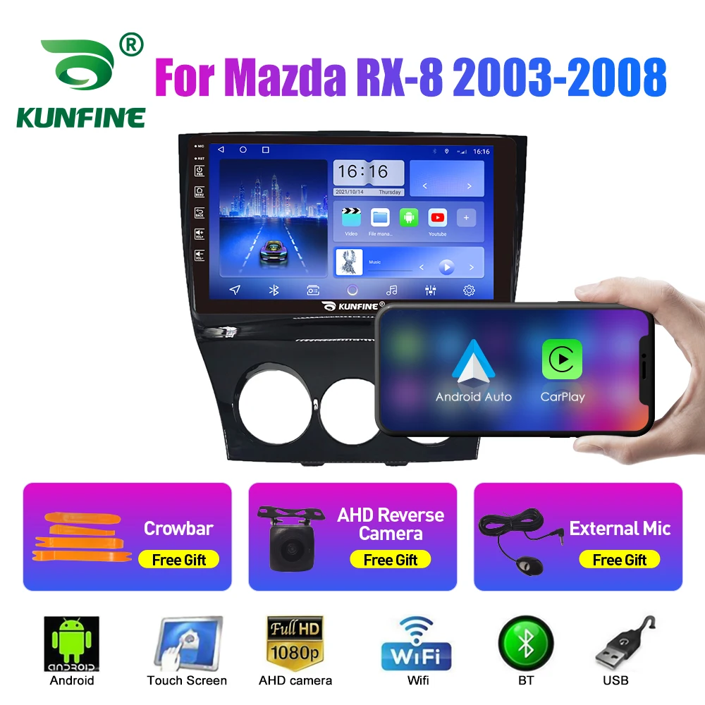 Autorádia Pre Mazda RX-8 2003-2008 2Din Android Octa-Core Auto Stereo DVD, GPS Navigácie Prehrávač Multimediálnych Android Auto Carplay Obrázok 0