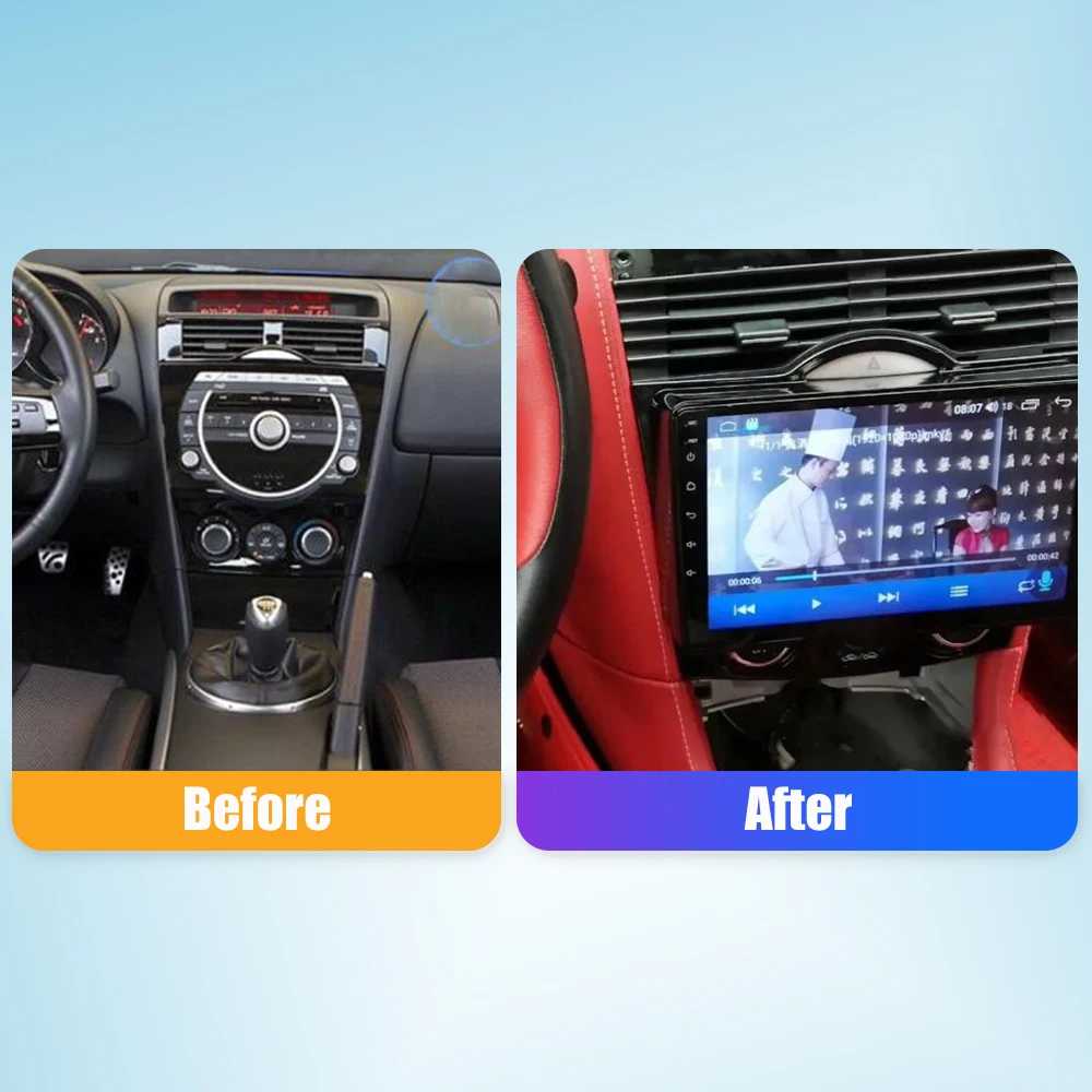 Autorádia Pre Mazda RX-8 2003-2008 2Din Android Octa-Core Auto Stereo DVD, GPS Navigácie Prehrávač Multimediálnych Android Auto Carplay Obrázok 2