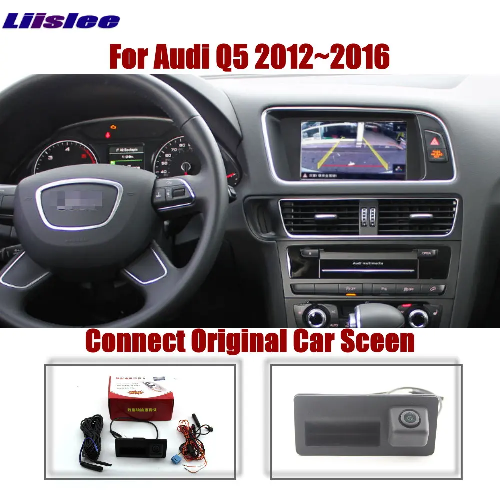 Pre Audi Q5 (8R) 2011-2017 Parkovanie Zadná Kamera Kufra Rukoväť Pôvodnú Obrazovku Upgrade Zadnej strane Dynamickej Dráhe Obrázok Obrázok 0