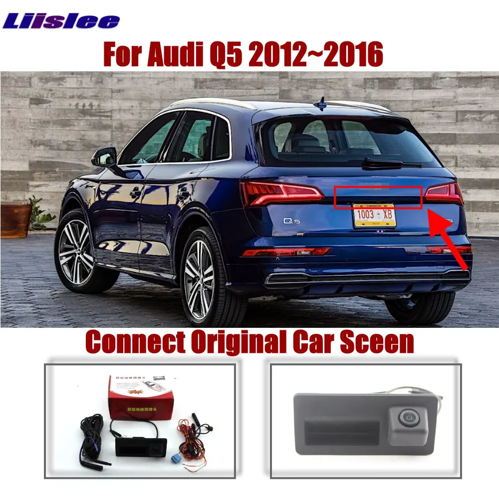 Pre Audi Q5 (8R) 2011-2017 Parkovanie Zadná Kamera Kufra Rukoväť Pôvodnú Obrazovku Upgrade Zadnej strane Dynamickej Dráhe Obrázok Obrázok 1