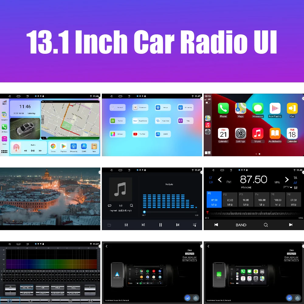 13.1 palcov autorádia Pre Toyota Innova CRYSTA 2011-14 Auto DVD, GPS Navigácie Stereo Carplay 2 Din Strednej Multimediálne Android Auto Obrázok 3