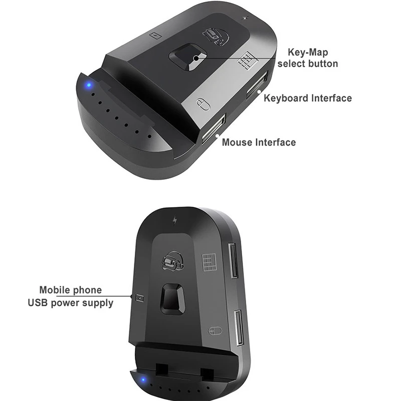 PUBG Mobile Gamepad Radič USB Herné Klávesnice, Myši Converter pre IOS 13.4 Android PC Bluetooth Adaptér 5.0 Obrázok 4