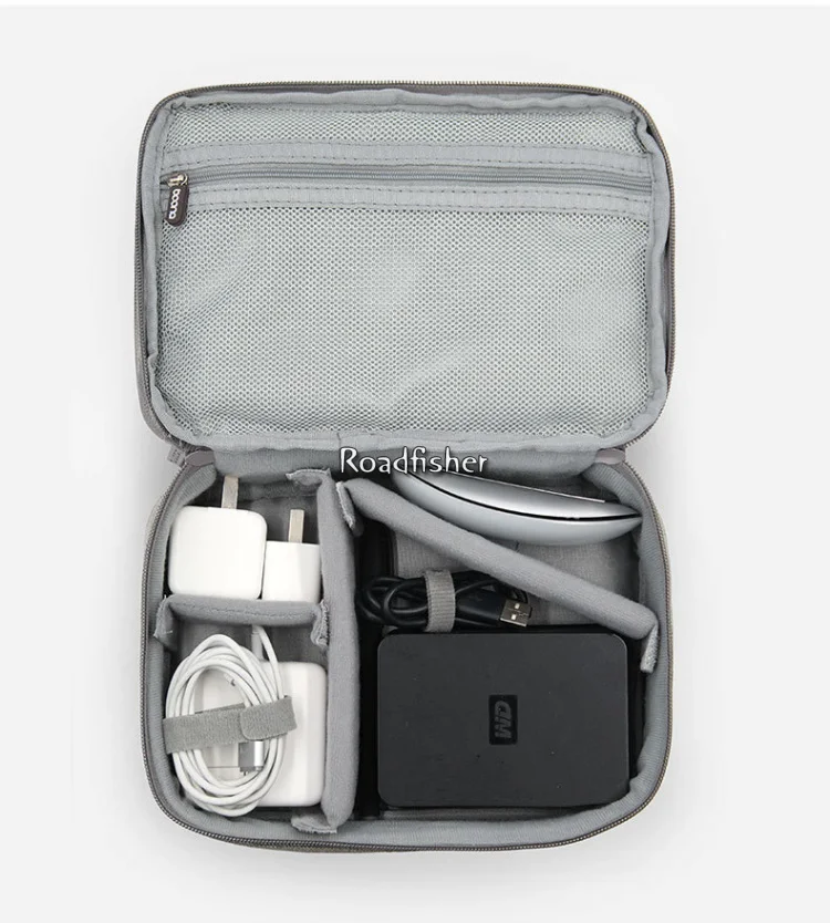 Roadfisher Prenosné Organizátor Cestovné Skladovanie Taška Gadget Prípade Box Pre USB Nabíjačku Batérie Digitálne Drôt, Kábel Pevného Disku Obrázok 3