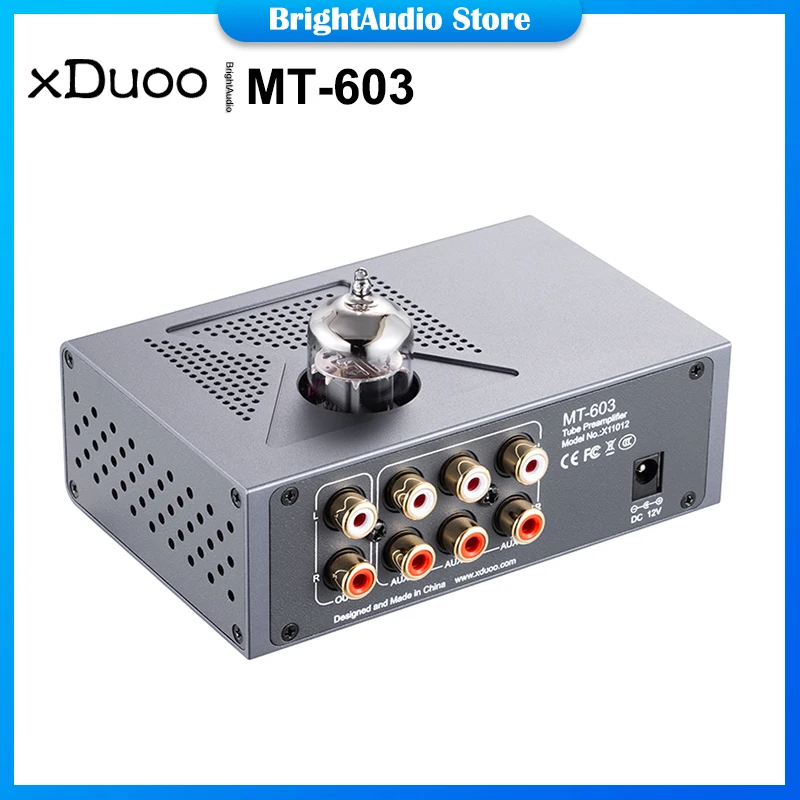 XDUOO MT603 MT-603 Multiple Choice-Pre-AMP 12AU7 Trubice Predzosilňovač Zosilňovač 4 Audio Vstup RCA Obrázok 0