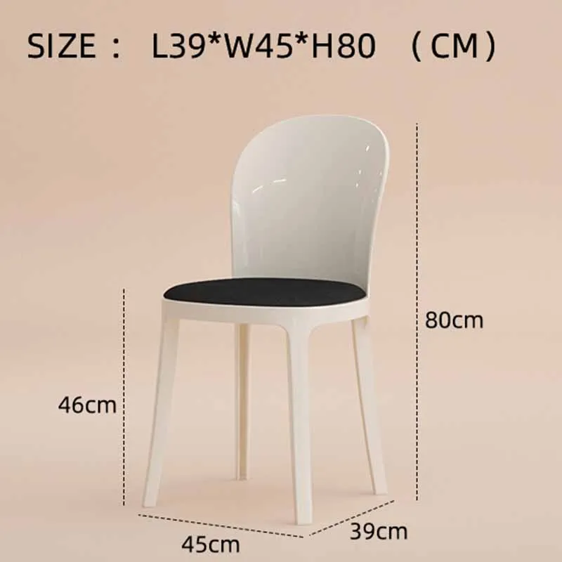 Ergonomické Minimalistický Jedálenské Stoličky Dizajnér Plastové Transparentné Kreslo Salon Styling Akryl Cadeiras Balkón Nábytok Obrázok 5