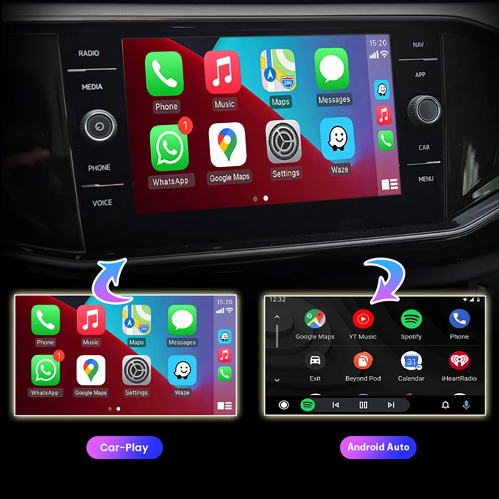 FELLOSTAR Android CARPLAY Smart AI Box WiFi4G SIM Netflix Navigácie GPS Plug and Play pre Automobily s OEM Svoje Vlastné Káblové CARPLAY Obrázok 4