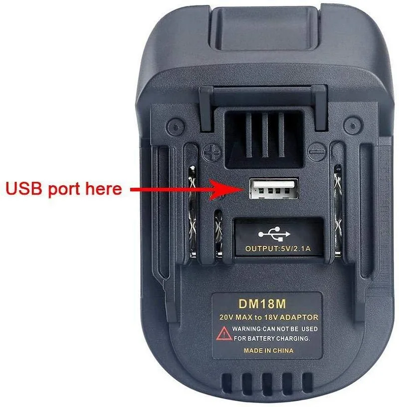 DM18M Batérie Prevodník USB Na Makita Bl1830 Bl1850 Pre Dewalt Pre Milwaukee Konverzie Li-Ion Nabíjačka Nástroj, Adaptér Batérie Obrázok 1