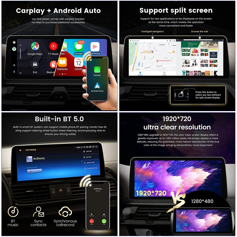 MEKEDE Qualcomm 8 Core Android 12 4G Lte Auto DVD Prehrávač Multimediálny Prehrávač pre BMW X1 E84 2009-2015 8G RAM 256G ROM, WIFI, BT, GPS Obrázok 3