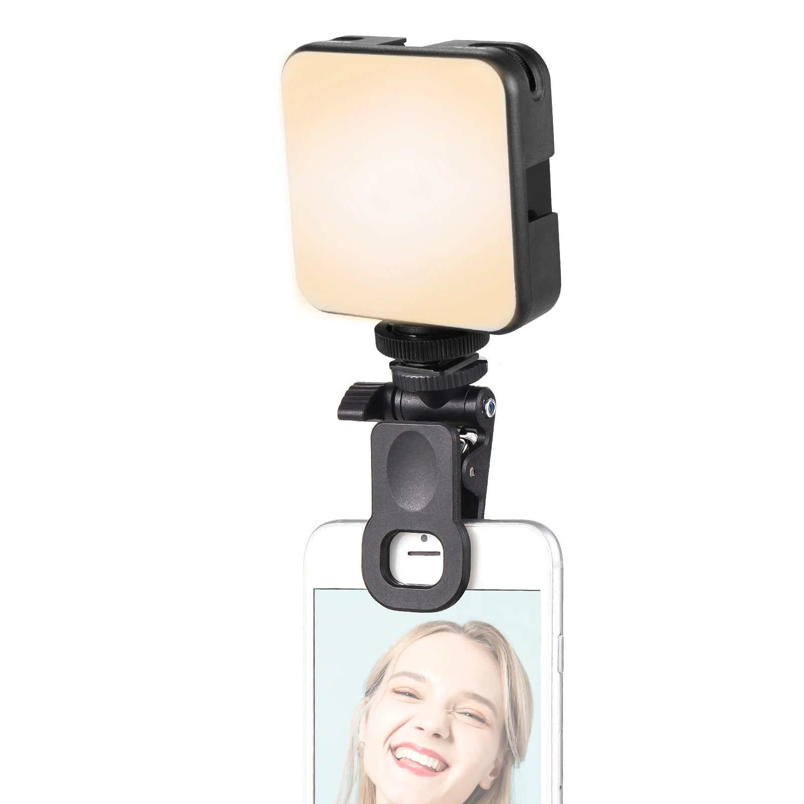 Andoer W64 Mini Clip-on LED Video Svetlo Mobilný Telefón Vyplniť Svetla, Počítač, Video Svetlo 2500K-6500K Stmievateľné pre Schôdze Selfie Obrázok 0