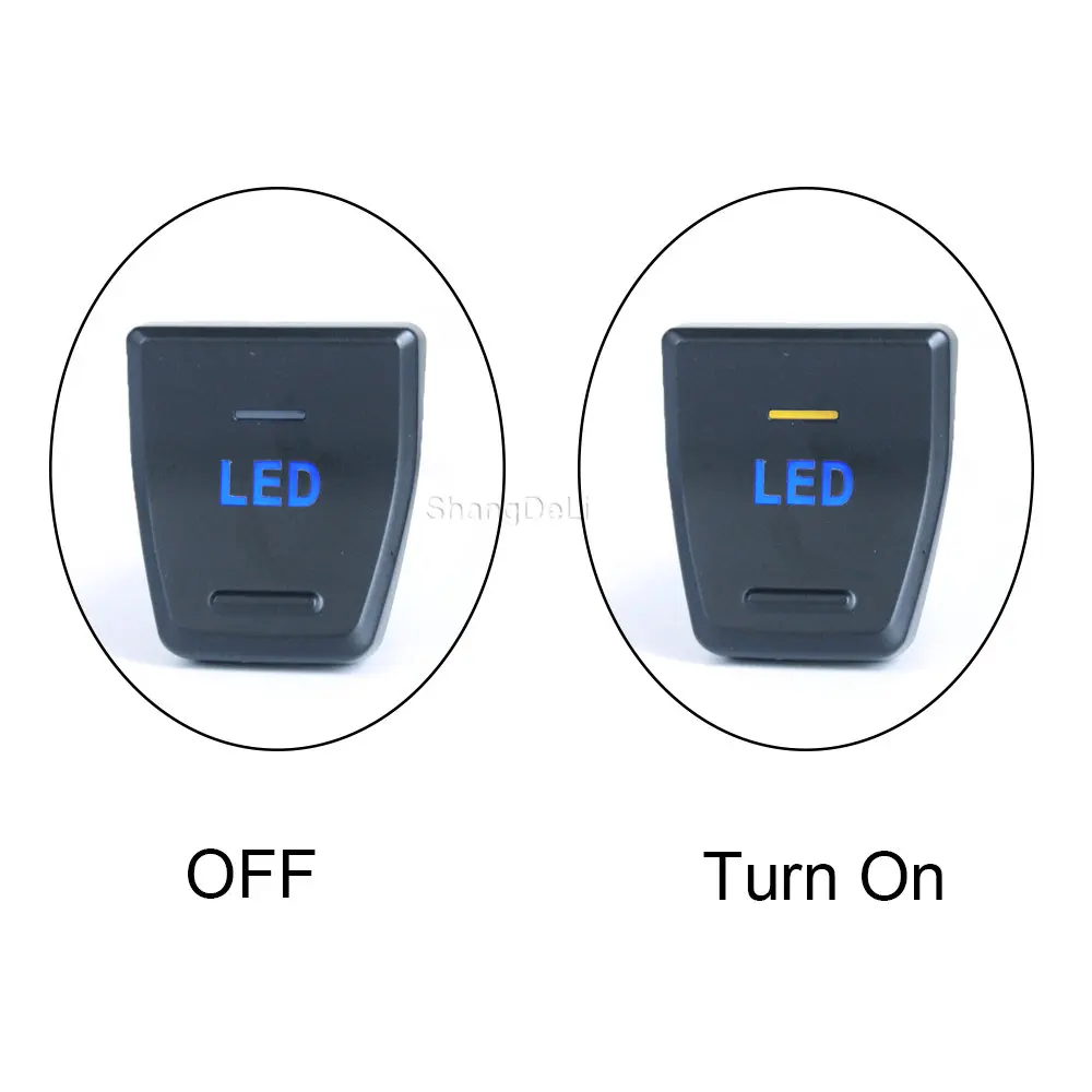 Auto Power On Off Predné Hmlové Svetlo LED Tlačidlo Monitorovanie Spínač s Pripojením Drôt pre Toyota Wilanda RAV4 2019 2020 2021 Obrázok 2