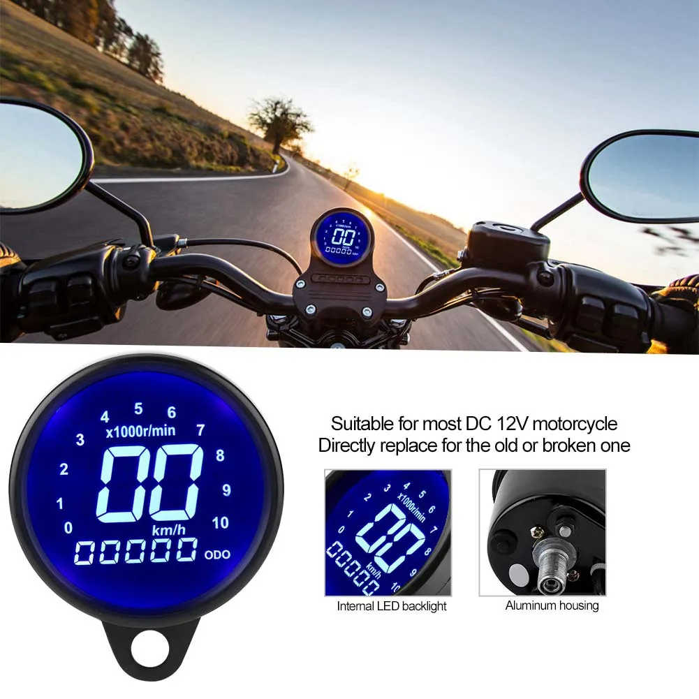 Motocykel Rýchlomer LCD Tachometra Znášať Kolízie Stabilný Výkon Priama Náhrada Bezpečné A Odolné Športové Auto Obrázok 1