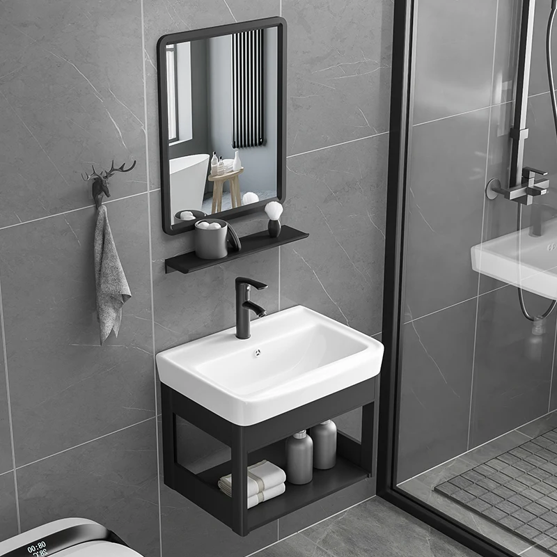 Balkón malé umývadlo, kúpeľňa umývadlo, drez, jednoduché malé domáce nástenné umývadlo kabinet zmes Obrázok 4