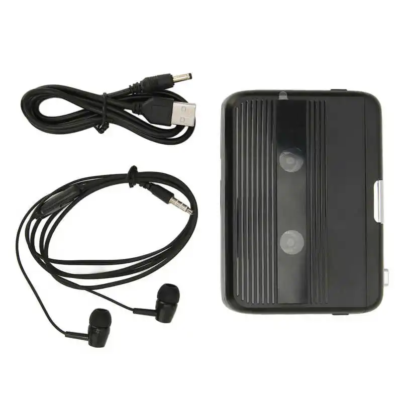 Bluetoot Kazetový Prehrávač Páska Stereo Retro Auto Reverse Prenosných Bezdrôtových FM Pásky Prehrávača a Slúchadiel pre Cestovanie Black. Obrázok 3