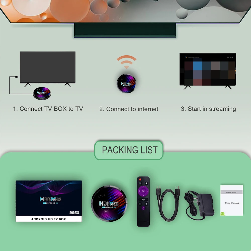 H96 MAX X4 TV Box Android 11.0 Amlogic S905X4 2.4 G/5G Wifi BT4.0 8K AV1 H. 265 3D Set-Top Box Media Player Obrázok 5