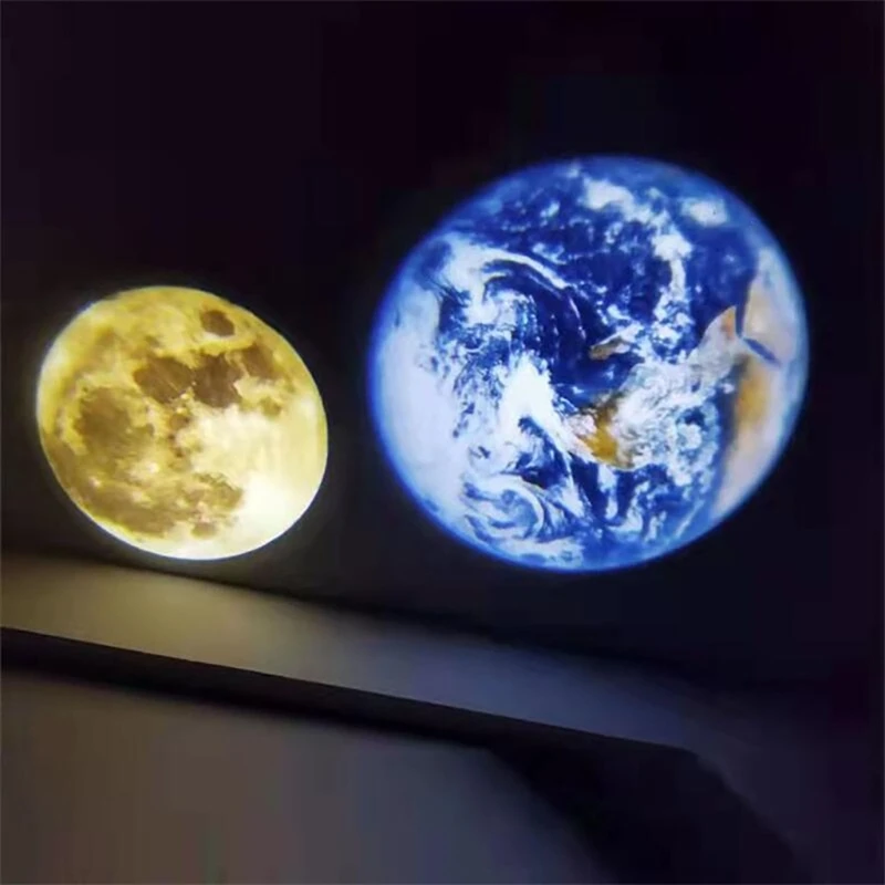 Mesiac Lampa Romantický Dekorácie, Špeciálne Nočné Svetlo Projektora USB Plug-in Mesiac Lampa Zemi Projekciu 3D Lampa Projektora Obrázok 1