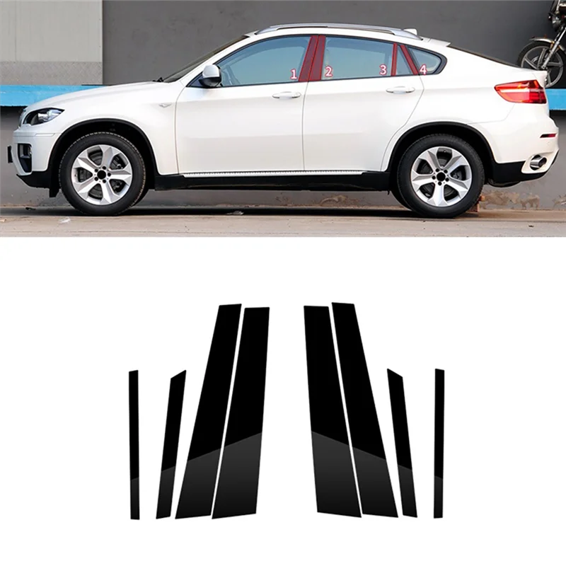 Auto Piliere Výbava Nálepky, Nálepky Vodiča, Spolujazdca Predné Vonkajšie Dvere Tvarovanie pre BMW - X6 E71 2009-2014 Príslušenstvo Obrázok 5