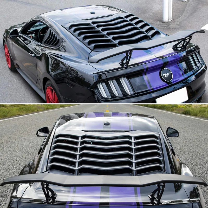 Auto Zadné Okná Žalúzie pre Ford Mustang 2015 - 2021 čelné Sklo slnečník Krytu Otvor GT Lambo Style Custom Fit Všetkých Poveternostných ABS Obrázok 1