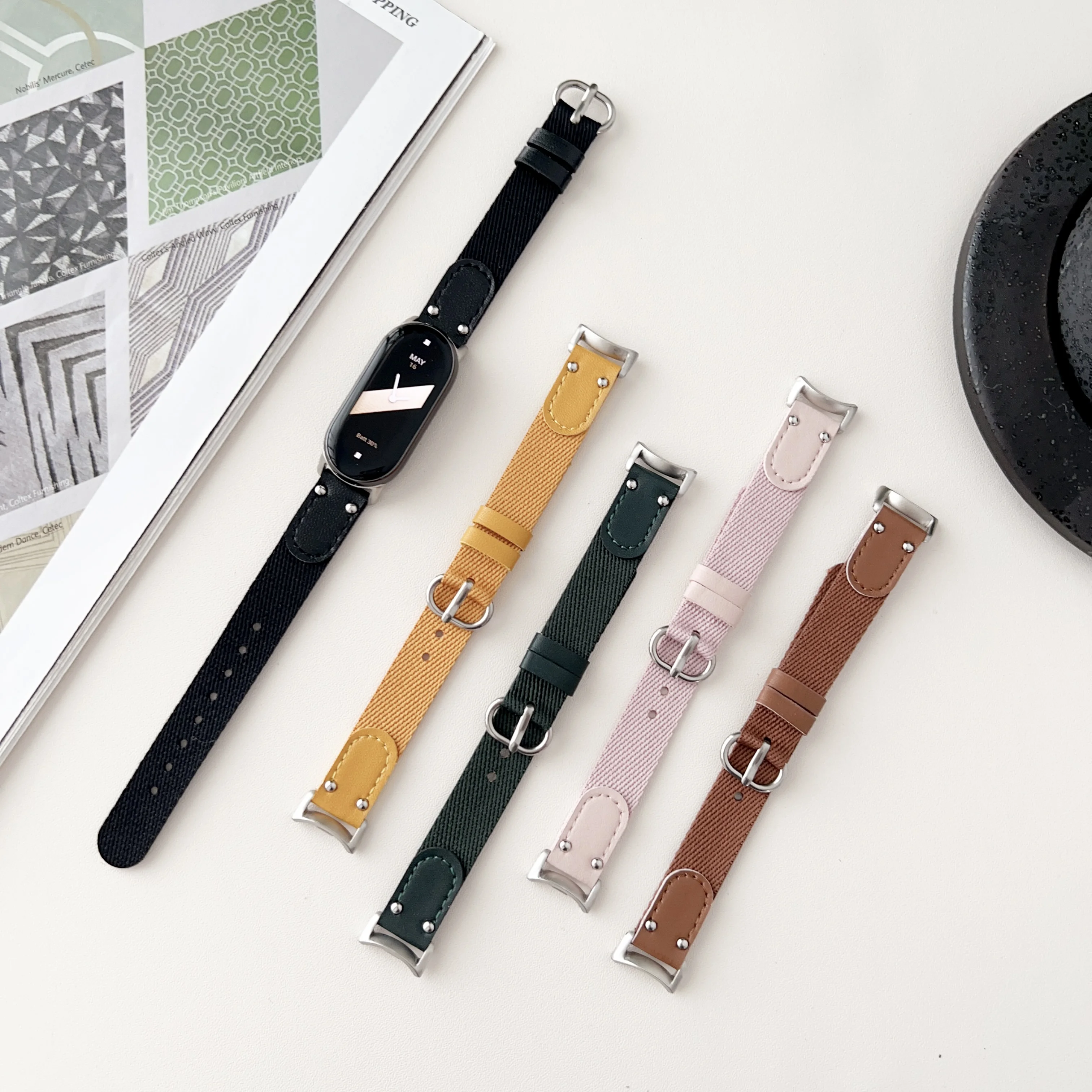 Nylon+Kožený remienok watchband pre Xiao mi8 hodinky, Náramok Obrázok 0