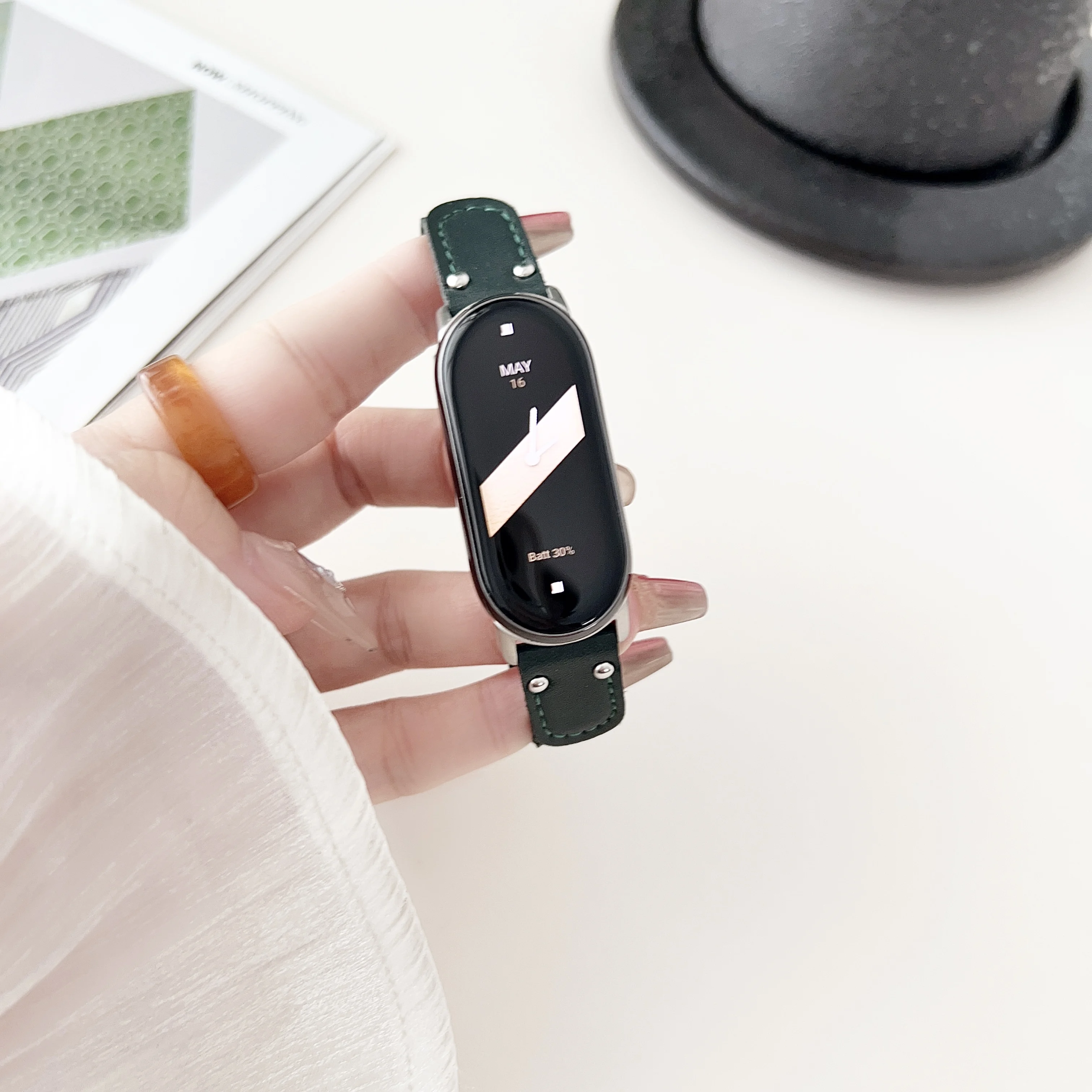 Nylon+Kožený remienok watchband pre Xiao mi8 hodinky, Náramok Obrázok 4