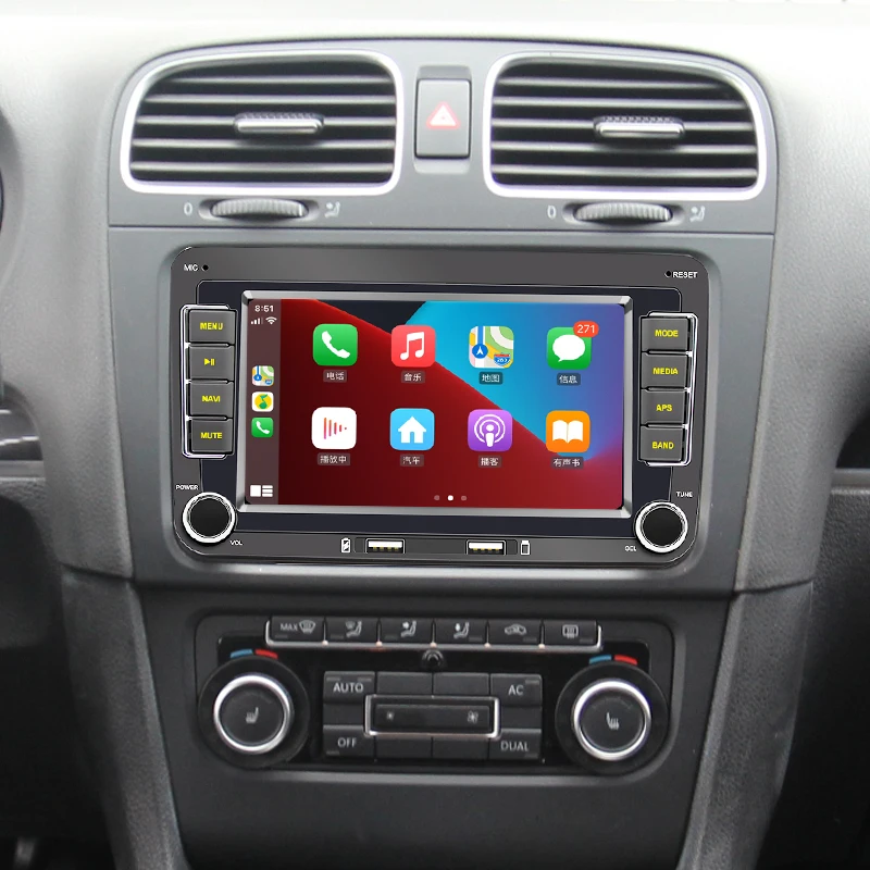 2 Din VW Android Carplay autorádia Bluetooth Android-Auto DAB Plus FM RDS GPS, Wifi základnú Jednotku na Golf 4 5 6 Leon 1P Octavia Mk2 Obrázok 4