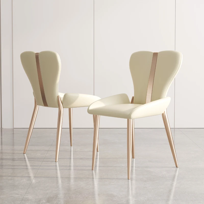 Luxusné jedálenské stoličky, moderné a jednoduché nový štýl, Nordic make-up štúdia, mlieko, čaj obchod kožené kreslo Obrázok 0