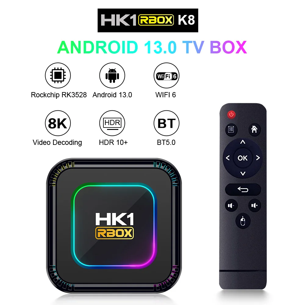 Nové HK1 RBOX K8 Android 13.0 TV Box Rockchip RK3528 WIFI 6 Podporu 8K HD BT 5.0 Set-Top Box USB3.0 2G16G Media Player 4GB128GB Obrázok 2